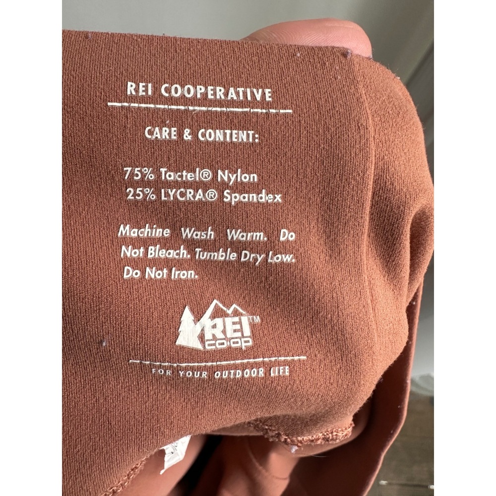 REI Co Op Women's Small High Waisted Pocket Leggings Rust Orange - Picture 4 of 4
